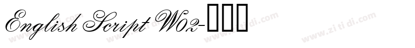 English Script W02字体转换